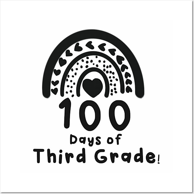 100 Days of Third Grade Rainbow Wall Art by Tabletop Adventurer